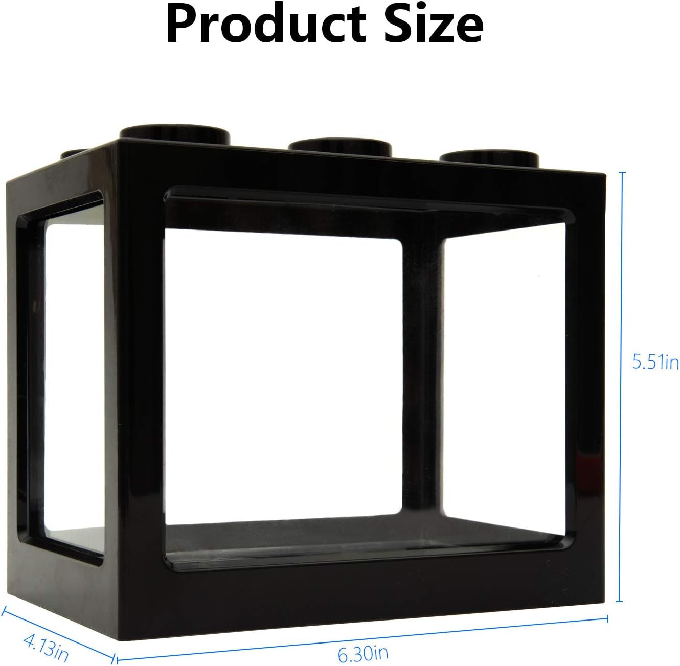 Small Betta Fish Tank,Fish Bow Aquarium with Gravel Plants Rocks Feeder,Small Fish Tank for Turtle Reptile Jellyfish Goldfish,Lb